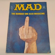 Vintage MAD Magazine No 166 April 1974 The Number One Ecch Magazine Finger Cover picture