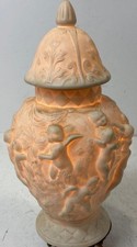KR 1978 Vintage Cherub Ginger Jar Lamp Ceramic Urn 14 Inch picture