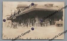 RPPC CRR of NJ Railroad Station MAUCH CHUNK PA Carbon County Real Photo Postcard picture