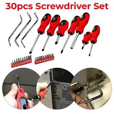 ROLSON Magnetic Screwdriver Set 30pc Heavy Duty Philips & Flat Head Drivers picture
