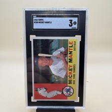 1960 TOPPS #350 MICKEY MANTLE SGC 3 VG picture