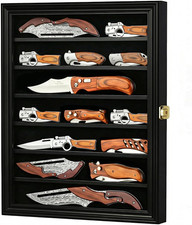 Pro Collector'S Pocket Knife Display Case Folding Knives Display Frame Shadow Bo picture