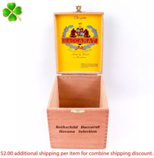 Baccarat The Game Rothschild Havana Empty Wood Cigar Box 5.5