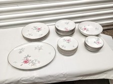 Contour China Rambler 28 Piece Floral Dinner Set. Made in Japan. Rare picture