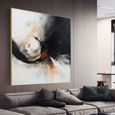 Large Original Modern White Art Painting On Canvas Abstract Artworks Handmade picture