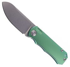 Two Sun Folding Knife Green Titanium Handle D2 Plain Edge TS349-TI-D2-GRN picture
