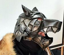 Blackened 18 Gauge Steel Medieval Great Wolf Helmet Ii Scalarp Cosplay Halloween picture
