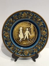 Antique Austrian Gebruder Schutz Large Majolica charger 1900’s picture