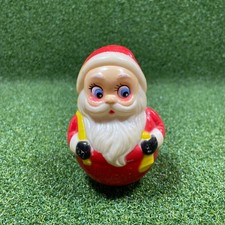 Vintage Kiddie Products Musical Roly Poly Santa Claus Toy picture