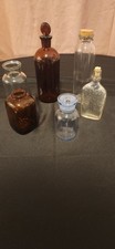 Vintage Glass Bottle Lot of 6 - T.C. Wheaton, Snuff, Antique Liquor Flask picture