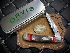 🔥EXTREMELY RARE Case xx ORVIS SERRATED Trapper Lock Knife, 2013  picture