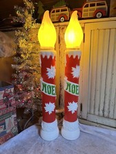 Blow Mold Noel Christmas Candles General Foam New Stock Pair 38” Inches Tall picture