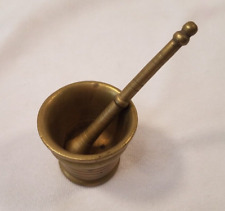 Vintage Solid Brass Apothecary Small Mini Mortar & Pestle Herbs Medicine 1.5