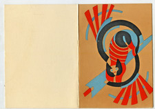 ORIENT LINE ART DECO DESIGN 1936 SHIP'S MENU SS ORION CAT CHASING ITS TAIL P272 picture