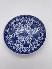 Vintage Nippon Japan Blue and White Flying Phoenix  5 1/2 saucer  picture