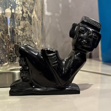 Ancient Aztec Reproduction Figurine Black Onyx Beautiful picture