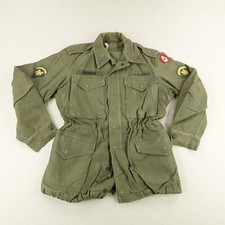 Vintage US Army Jacket Small Coat Wind Resistant Sateen Shade 107 Vietnam 60s picture