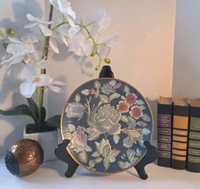 Vtg Andrea Sadek Chinoiserie Floral Display Plate w/Gold Trim 10” picture