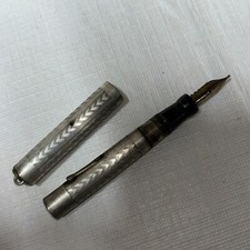 Wahl #2 Silver Filled Fountain Pen Gold Nib Pendant Ladies 3.6