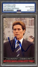 WILLEM DAFOE SIGNED 2002 TOPPS MARVEL SPIDER-MAN #8 GREEN GOBLIN PSA AUTO picture