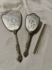 Vintage MATSON  Bird Floral Vanity Dresser Set Mirror Brush Comb  NEW IN BOX picture
