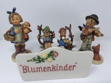 Vintage Hummel Goebel Lot Germany Porcelain w/ Blumenkinder Sign picture
