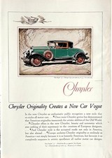 1928 Ad (9 3/4  X 14 inches) new 1929 Chrysler 75 Coupe With Rumble Seat picture