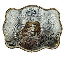 Montana Silversmiths Fighting Roosters Gallos - Acc Buckle - 50510-659 picture