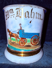 Occupational Shaving Mug, Horse Drawn Light Oil Delivery Wagon picture