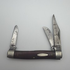 Vintage 1972 Case XX 6392 Stockman Knife Red Bone 3 Blade 8 Dots picture