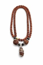 Narmadeshwar Shivling Original Mala 108 Beads Rudraksha with Shivling Pendant  picture
