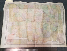 1911 Rand McNally Oklahoma Railroad Map 20x32' Excellent condition. picture