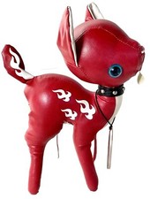 Red Deer Lily Bascot Artist Noriya Takeyama Vintage Japan NOS Vinyl Plush Kawaii picture