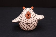 ATQ Zuni Pueblo GENE LANG Owl Pottery Native American Statue Sculpture Figure- picture
