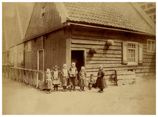 Netherlands, Dutch Children Vintage Print, Albumen Print 16.5x22.5  picture