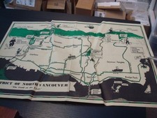 Vintage, 1954-59, Illustrated Pictoral Map, North Vancouver Canada      (9300) picture