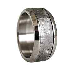 Round Meteorite RING Muonionalusta meteorite wedding ring,Leave a message size picture