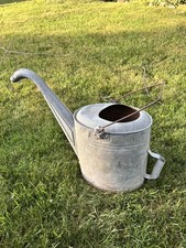 Vintage Gas Station Radiator Watering Can Galvanized Flower Pot Farmhouse picture