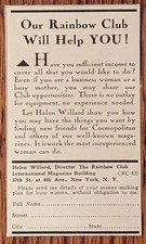 Rainbow Club From Cosmopolitan Magazine Vintage 1935 Recruitment Print Ad picture