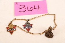 1940 WWII Era YMCA Swimming Awards on Beautiful Watch Fob (p364) picture