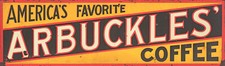 ARBUCKLES' COFFEE ADVERTISING METAL SIGN picture