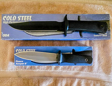 NOS. Two Vintage Discontinued  Cold Steel Fixed Blade Knives,  Sheaths picture