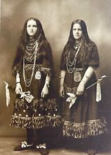 Turn of the Century Mother & Daughter in Costume with Name. 1902. Stunning picture