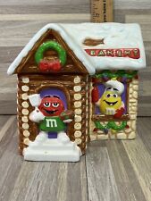 M&M'S LOG CABIN BAKERY COOKIE CANDY CONTAINER CERAMIC BY GALERIE  2003 picture
