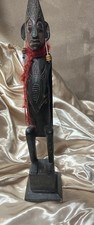 Vintage African Tribal Hand Carved Wood Figure Senufo Style 20 Inch picture