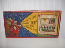 RARE VINTAGE 1920s PROPP 8 BULB MAZDA CHRISTMAS LIGHT SET # 84 WORKS ORIG. BOX picture