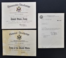 LOT vintage 1959 GEN'L DISCHARGE changed 1979 to HONORABLE norristown pa ROMANO picture