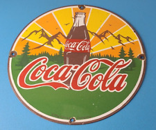 Vintage Coca Cola Porcelain Sign - Shop Soda Bottles Gas Pump Service Sign picture