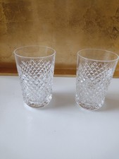 Set of 2 Vintage Waterford Crystal Alana 12 oz Flat Tumbler Barware Glasses 5