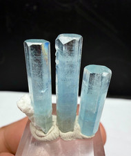 Natural Terminated Aquamarine Crystal Lot : 3 pieces  , 21 Carats @ Minerals picture